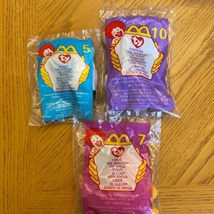 McDonald’s Ty beanie babies set of three sealed in package and excellent cond